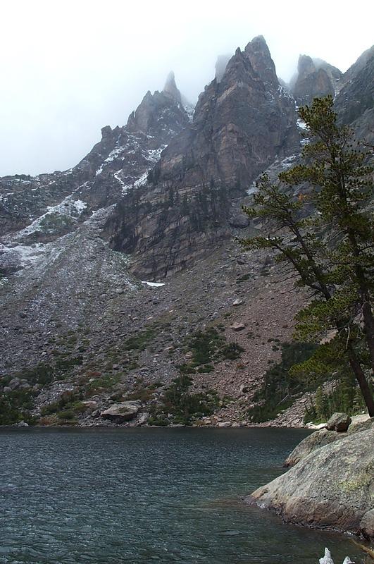 I think this is Emerald Lake, we couldn't stay long because the wind was blowing so hard at times it would knock us down.