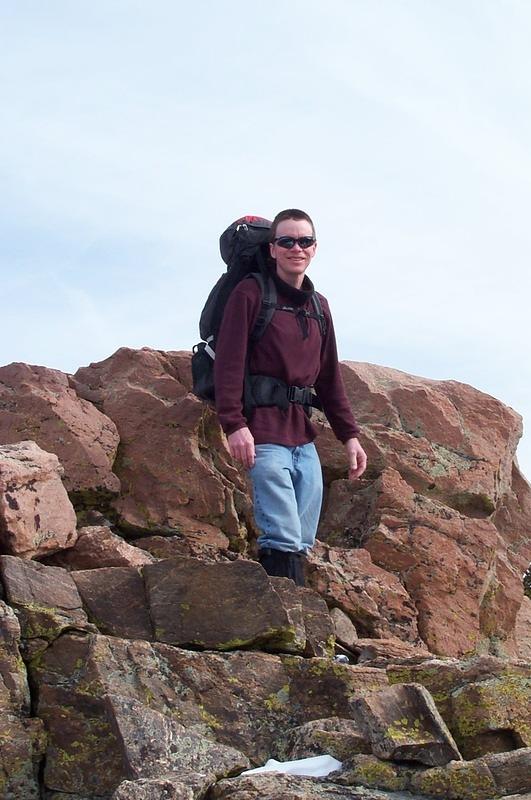 Alan on the rocky summit of Estes Cone.  You have to scramble up the last bit, but it was easy by my standards.