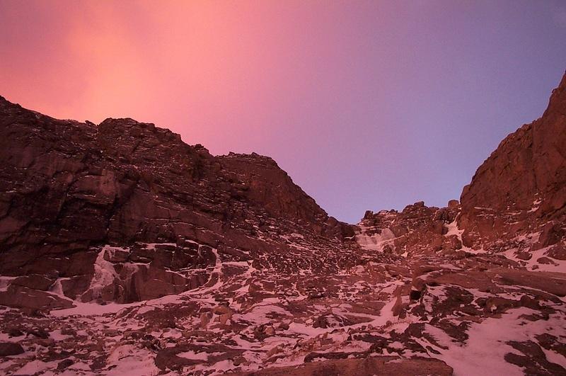 AlpenGlow on the cliffs below the Loft