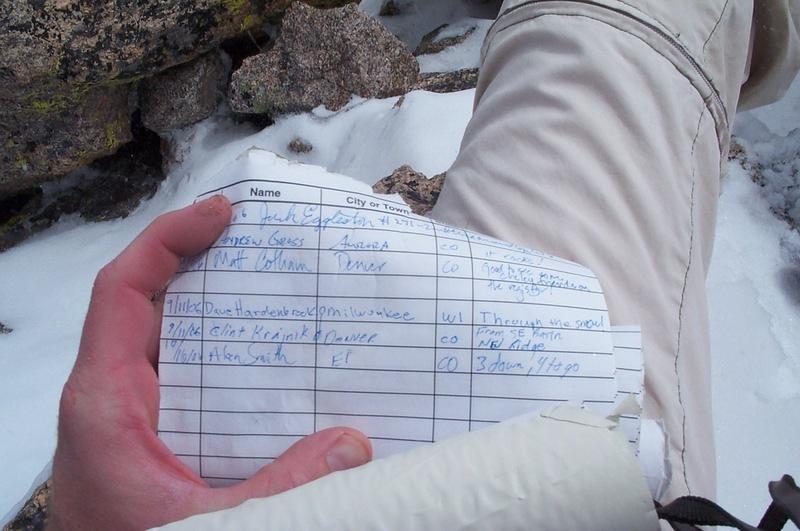 The summit register on Pagoda. 3 down, 4 to go.