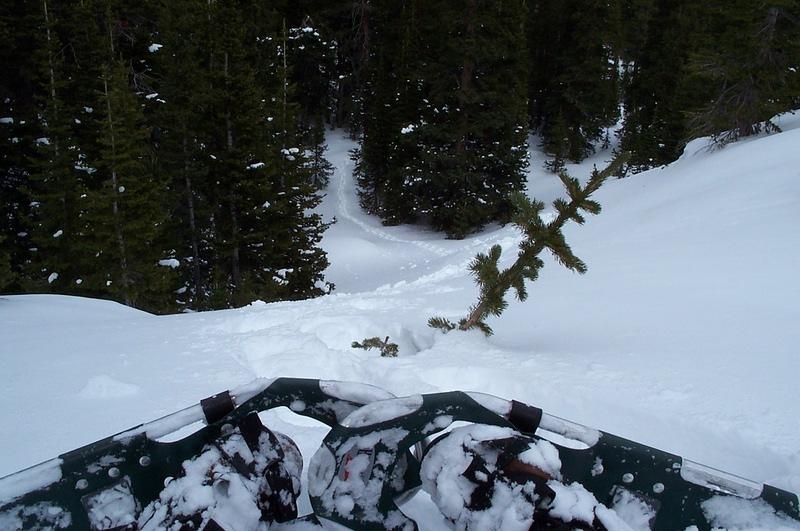 I had to lay down and rest so I snapped a shot towards to bottom of the hill.