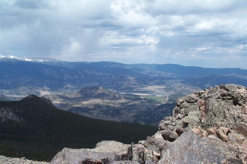 The view toward Estes Park