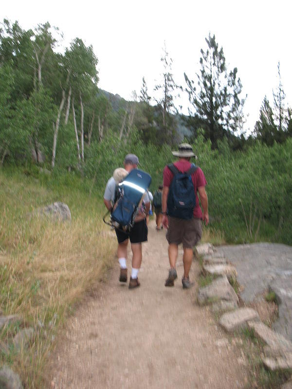 Two hikers who refused to step aside with 10 hikers on their heels.  It was raining and we wanted to run to our car.  Finally I