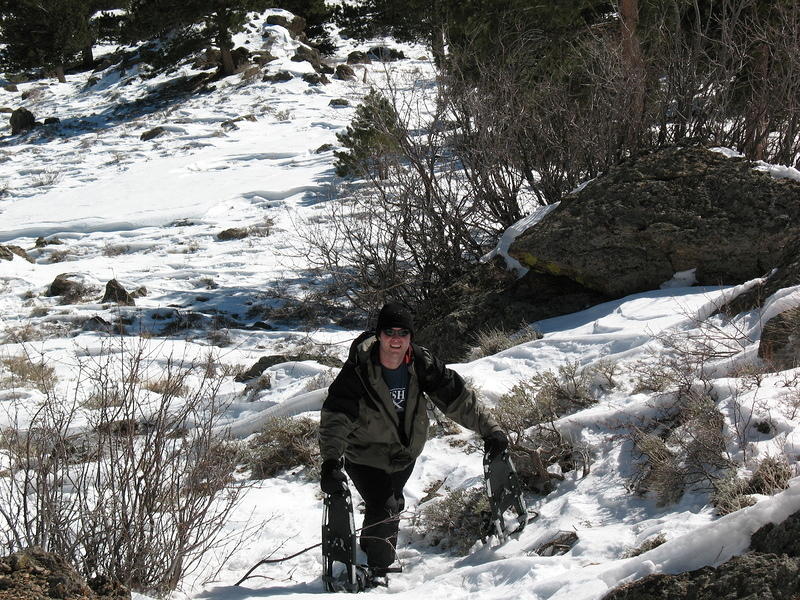 Another shot of Treye coming up the gully.