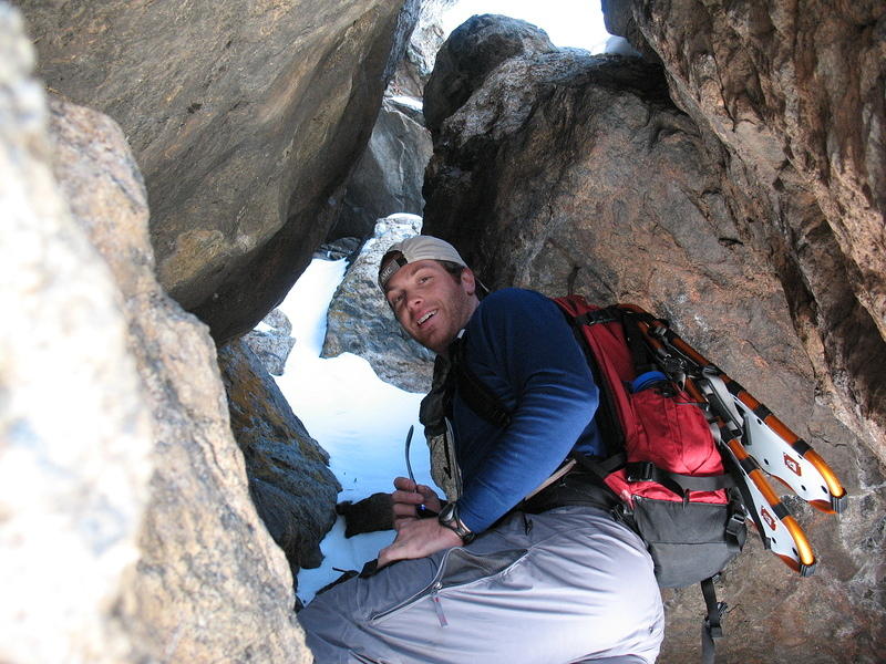 Michael inside the cave.