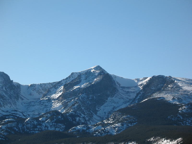 Hallet Peak - the site of our next snow cave.  Hopefully we'll be spending the night in this one.