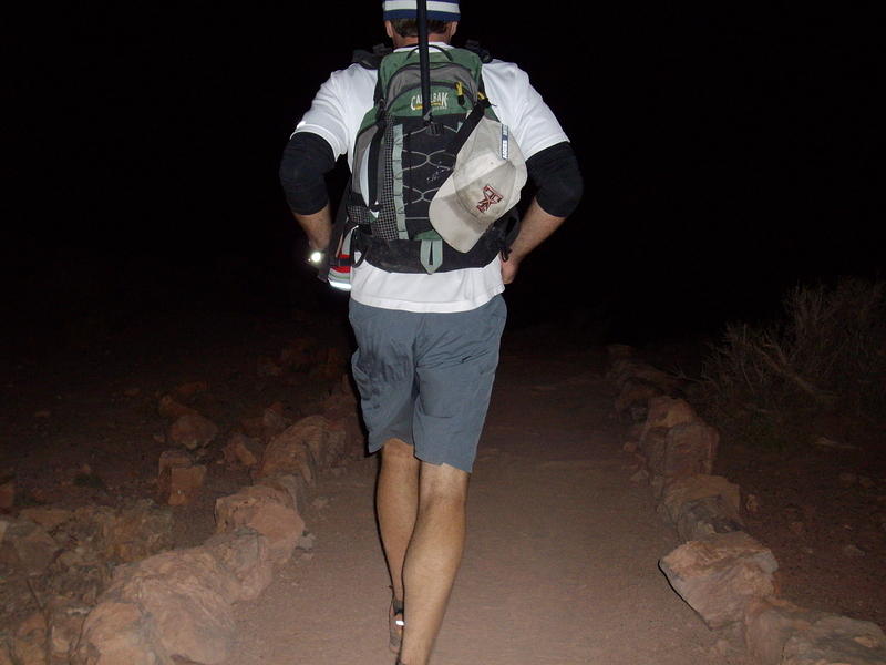 Michael running down the South Kaibab trail