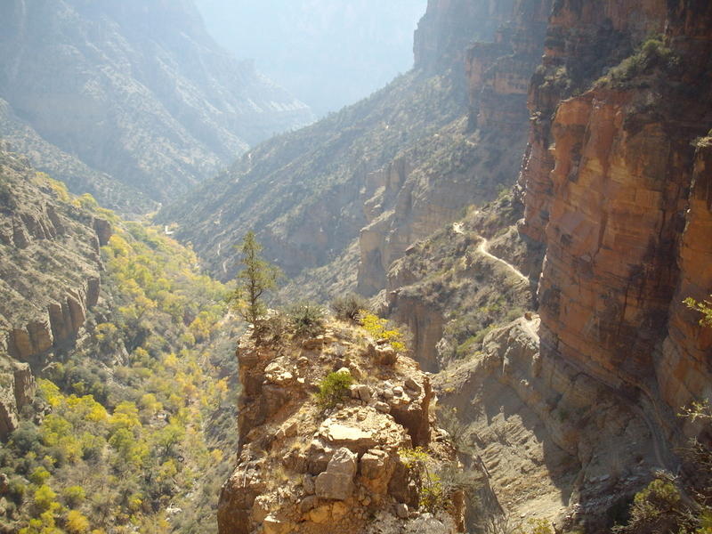 Smoke from controlled burns on the North Rim.