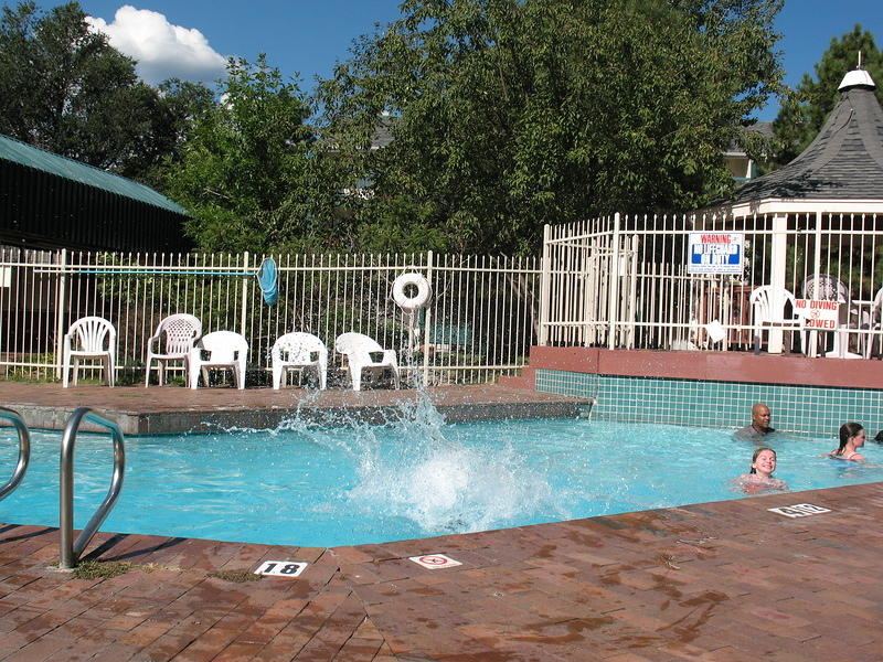 Eliz practicing her cannonballs