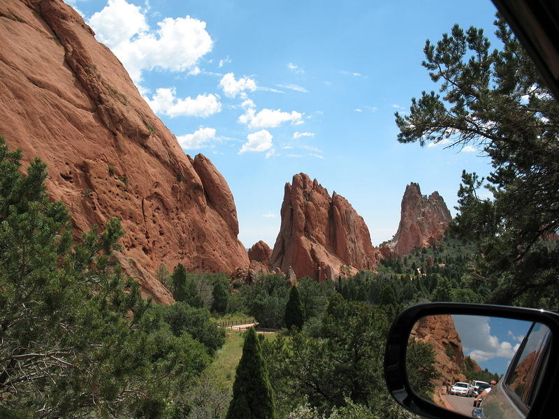 Garden of the gods-us being tourists-notice the mirror