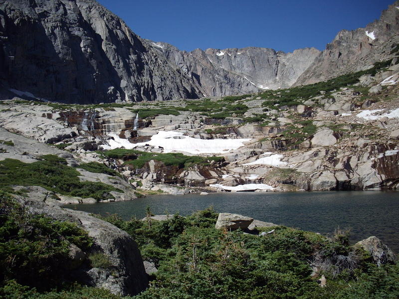 Shelf lake.  From here I went left around the lake and then to the right straight up Thatchtop.