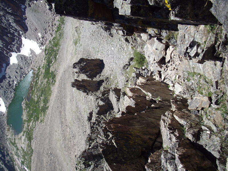 Looking down from Powell/Thatchtop ridge to Solitude Lake.