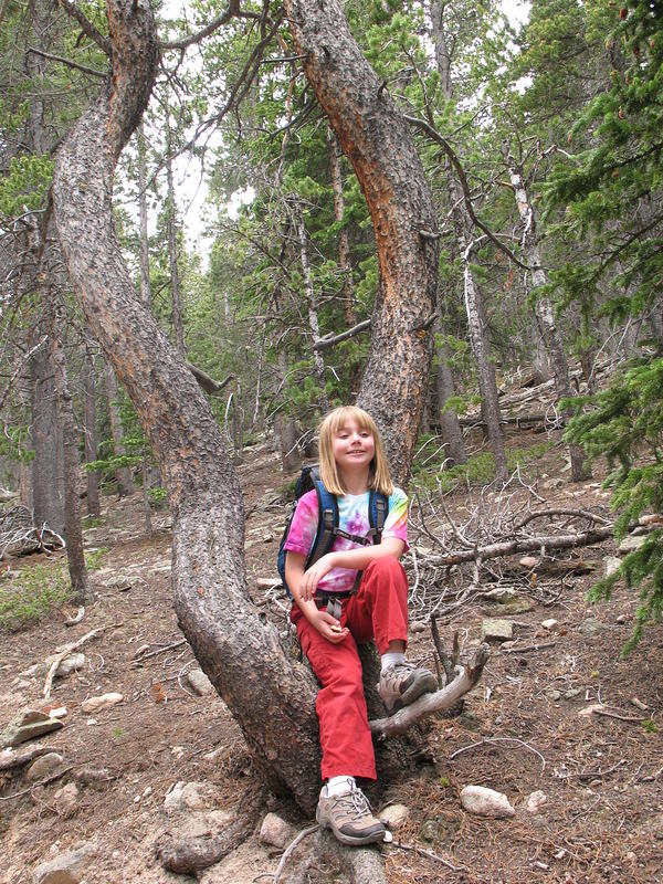 Rebecca sits in the wishing tree