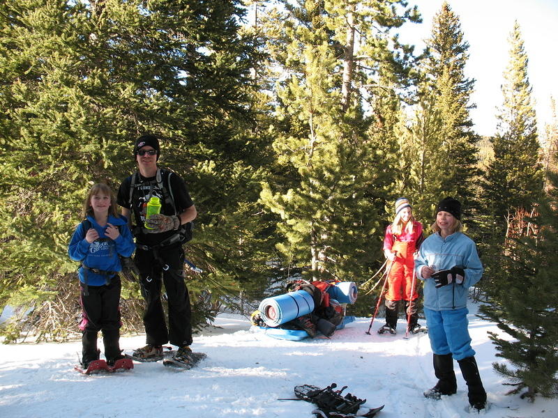 Here we are on the winter trail to Mills Lake