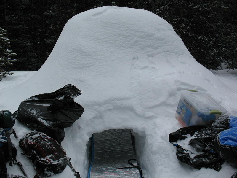 View of front of igloo