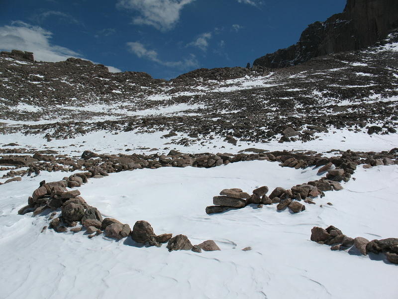 Boulder field campsite