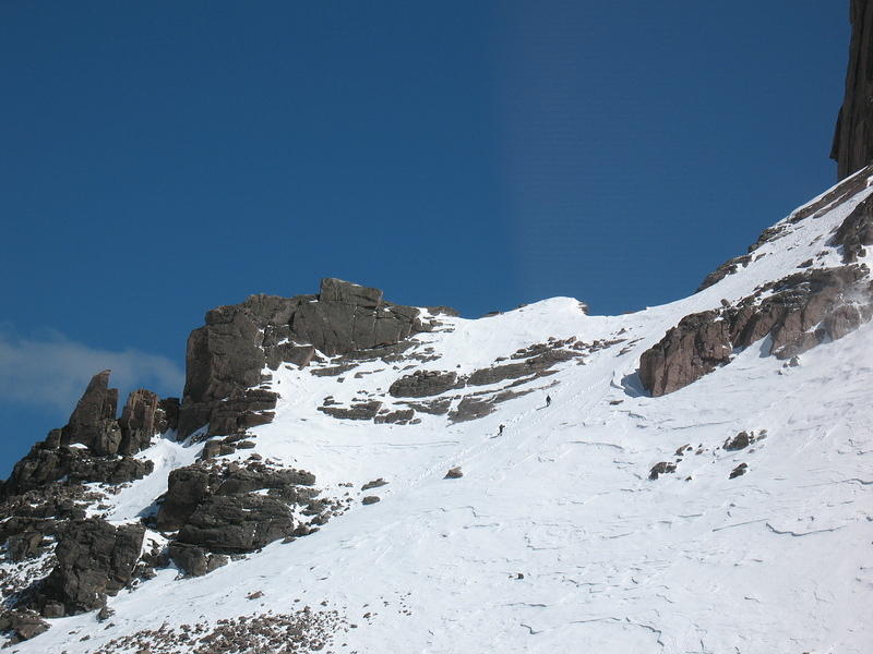 two climbers headed up the Northface