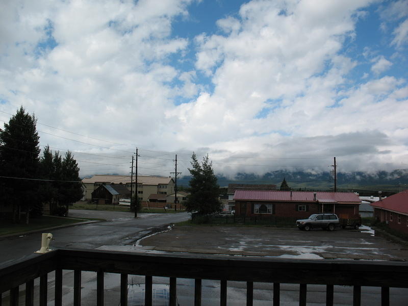 Mt. Massive in the clouds from our deck