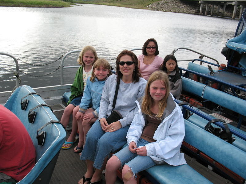 Our airboat ride at the Lone Cabbage-better than any roller coaster at Seaworld