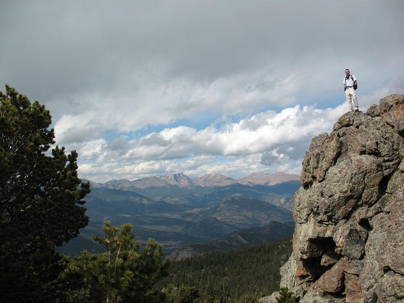 Alan perched on a rock