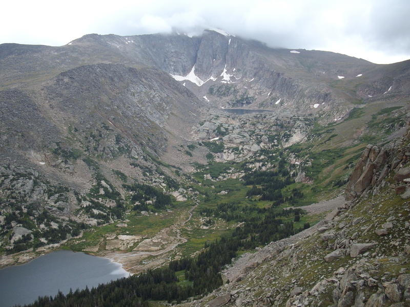 View from part of the way up the mountain.