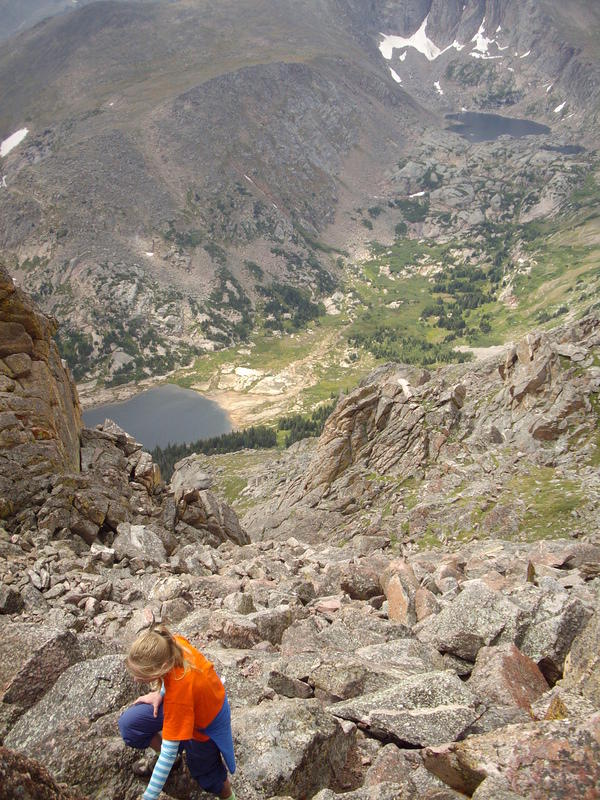 Almost to the top of the couloir.