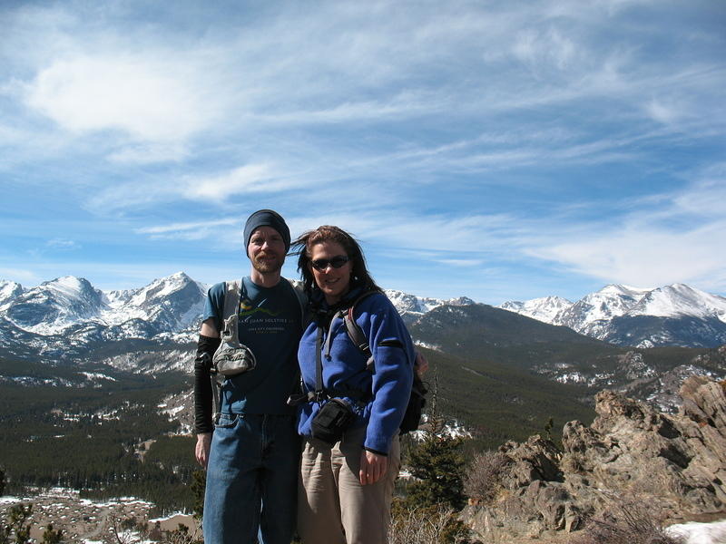 Here we are about to get blown off the mtn