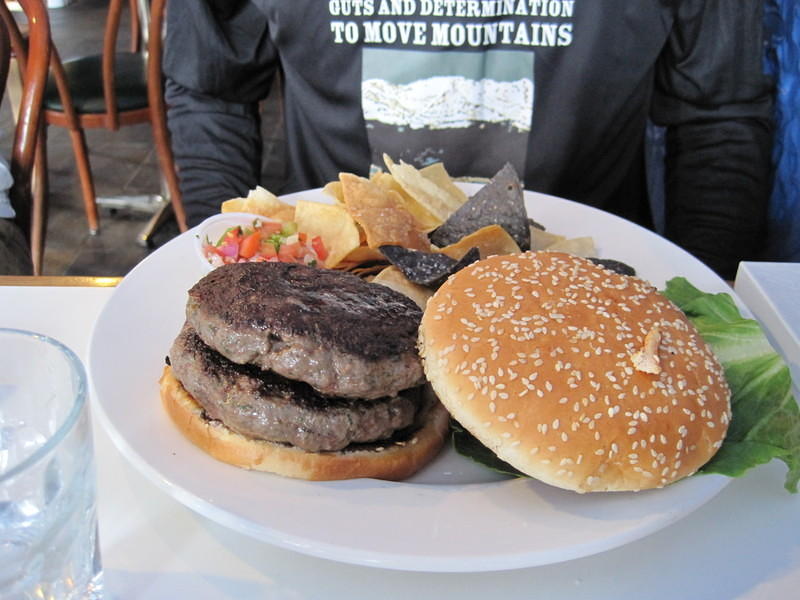 Post race meal-buffalo burger