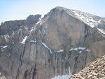 The upper part of our route.  You basically stay pretty close to the edge of the Diamond all the way to the top.