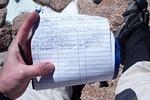 The summit register.