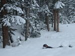 Alan lounging in the snow-you can tell how deep the snow is