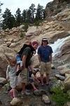 Michael and Alan literally cooling their heels after some rock climbing practice