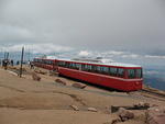 Two passenger cars from the cog railway