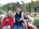 Hanging out at the Alluvial Fan the night before we left for Leadville