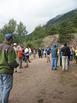 Chris Gerber coming into Twin Lakes aid station outbound 40 miles