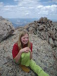 Elizabeth on the summit of Battle Mountain.  Two summits in one trip!