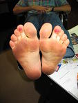 Alan feet weren't used to the sand, he ran on the beach for an hour