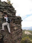 Alan goofing around on some rocks