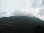 Weather moved in on the twin sisters summit